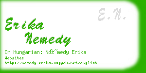 erika nemedy business card